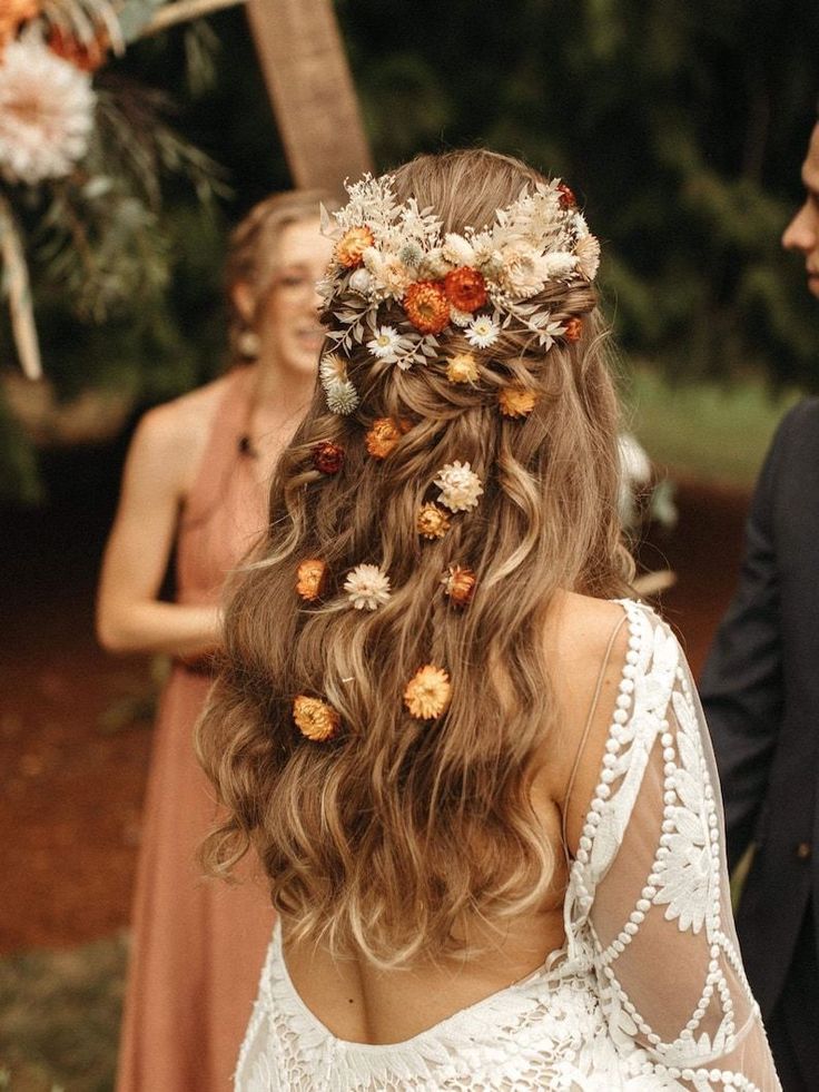 Coiffure de mariée pour l'automne