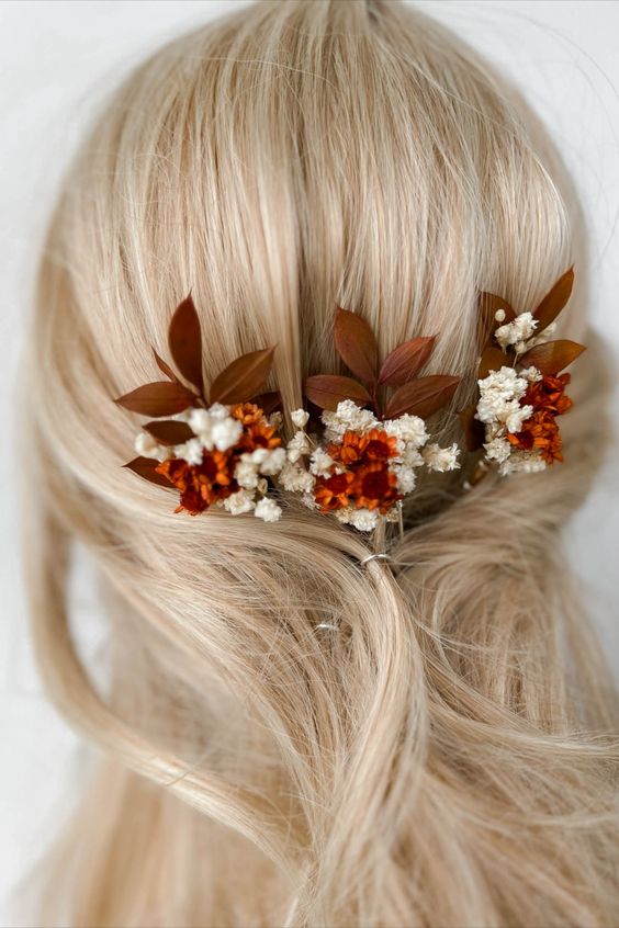 Coiffure de mariée pour l'automne