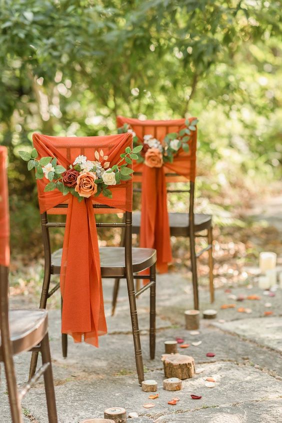 Décoration de mariage en automne