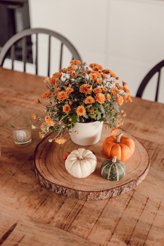 Décoration de mariage en automne