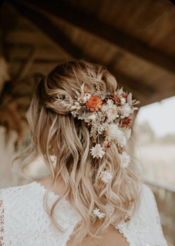 Coiffure de mariée pour l'automne