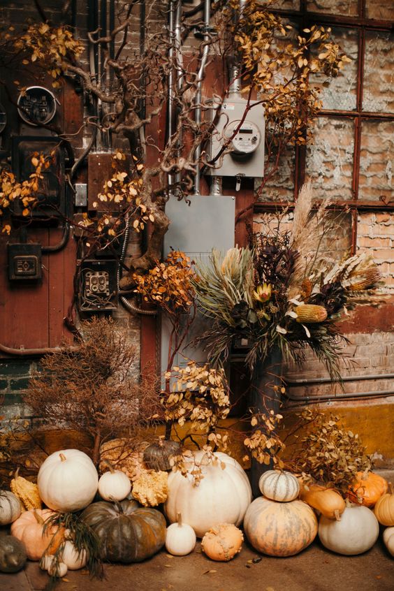 Décoration de mariage en automne