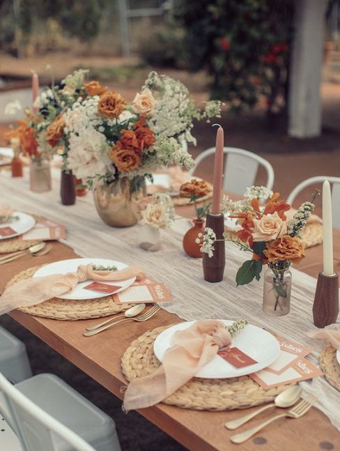 Décoration de mariage en automne