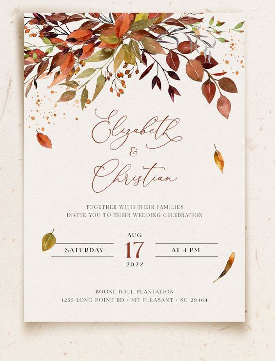 mariage saison automne