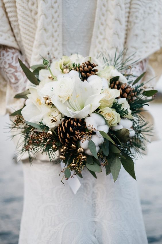 Bouquet mariage hiver