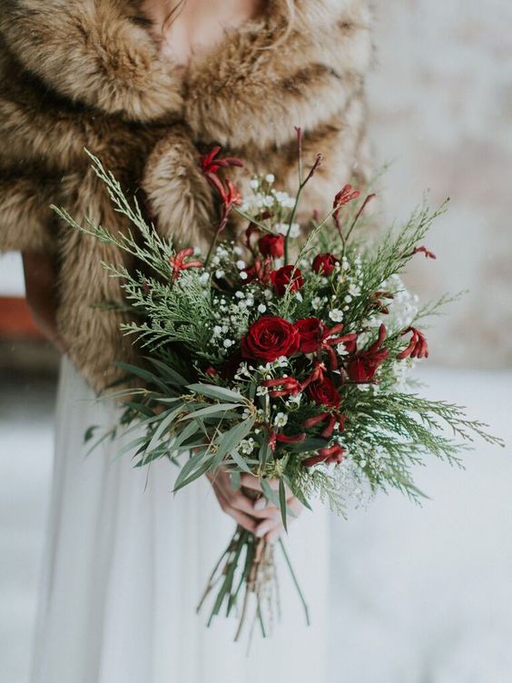 Bouquet mariage hiver