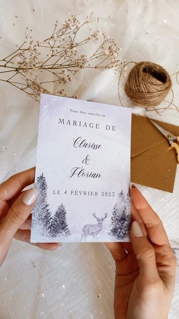 Faire part mariage hiver